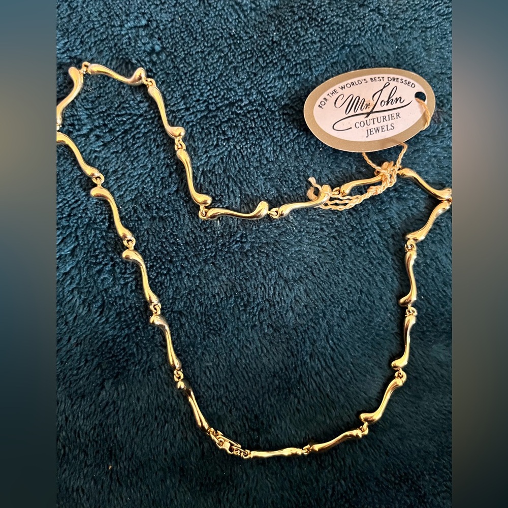 Mr. John Jewels Gold-toned Necklace Choker c 1970’s